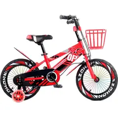 GENERICO - Bicicleta Mountain Bike Luces Led Y Colores Aro 12 Rojo