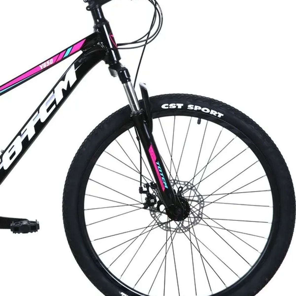 GENERICO - Bicicleta Totem Mtb Aro 26 Modelo Y650 Negro Negro Xs