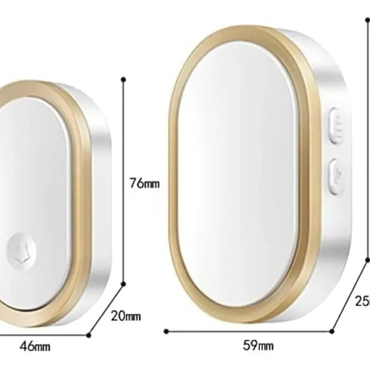 GENERICO - Timbre Inalámbrico Impermeable Autoalimentado 1 Receptor