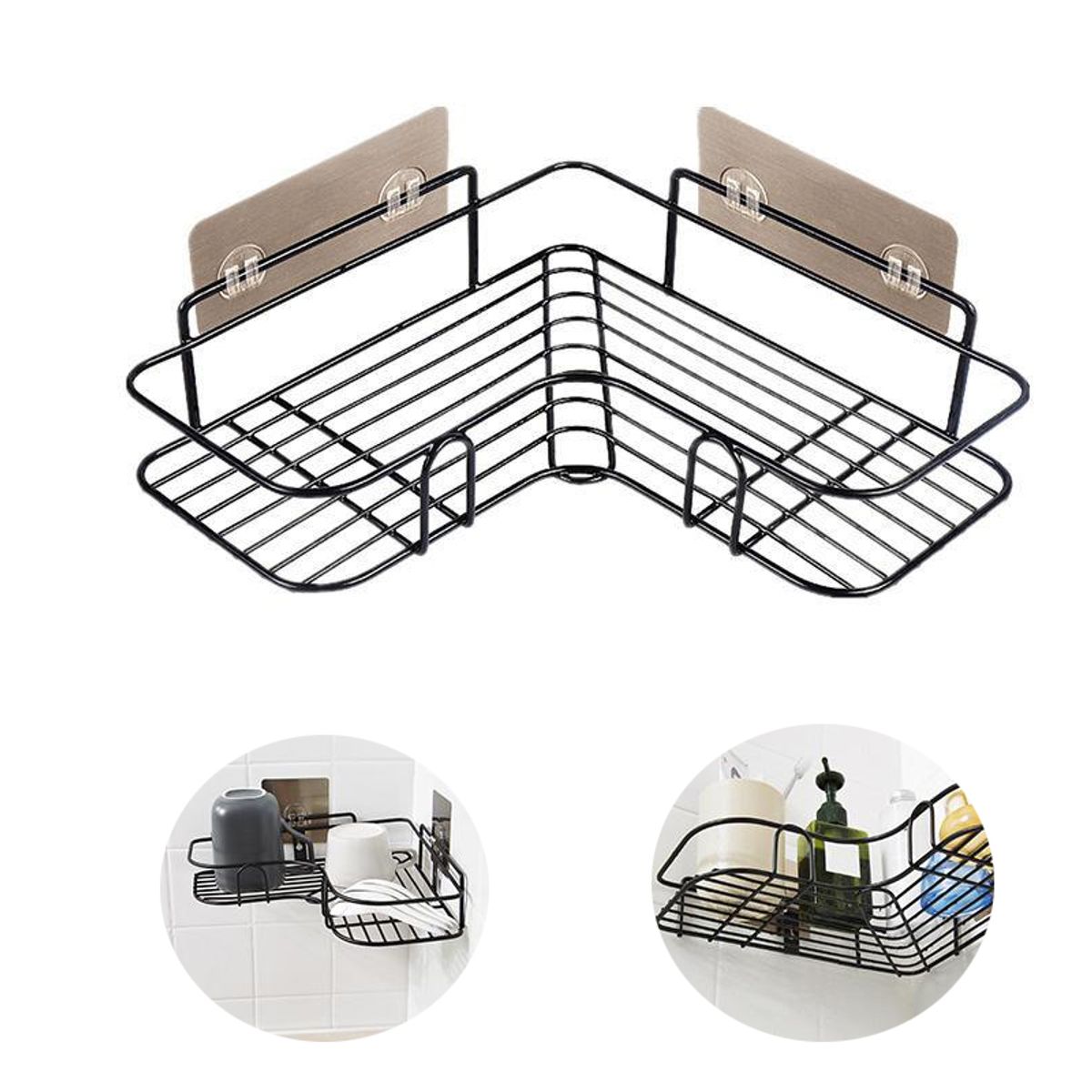 GENERICO - Estante Cesta De Ducha Organizador Pared Baño Anti Oxidable