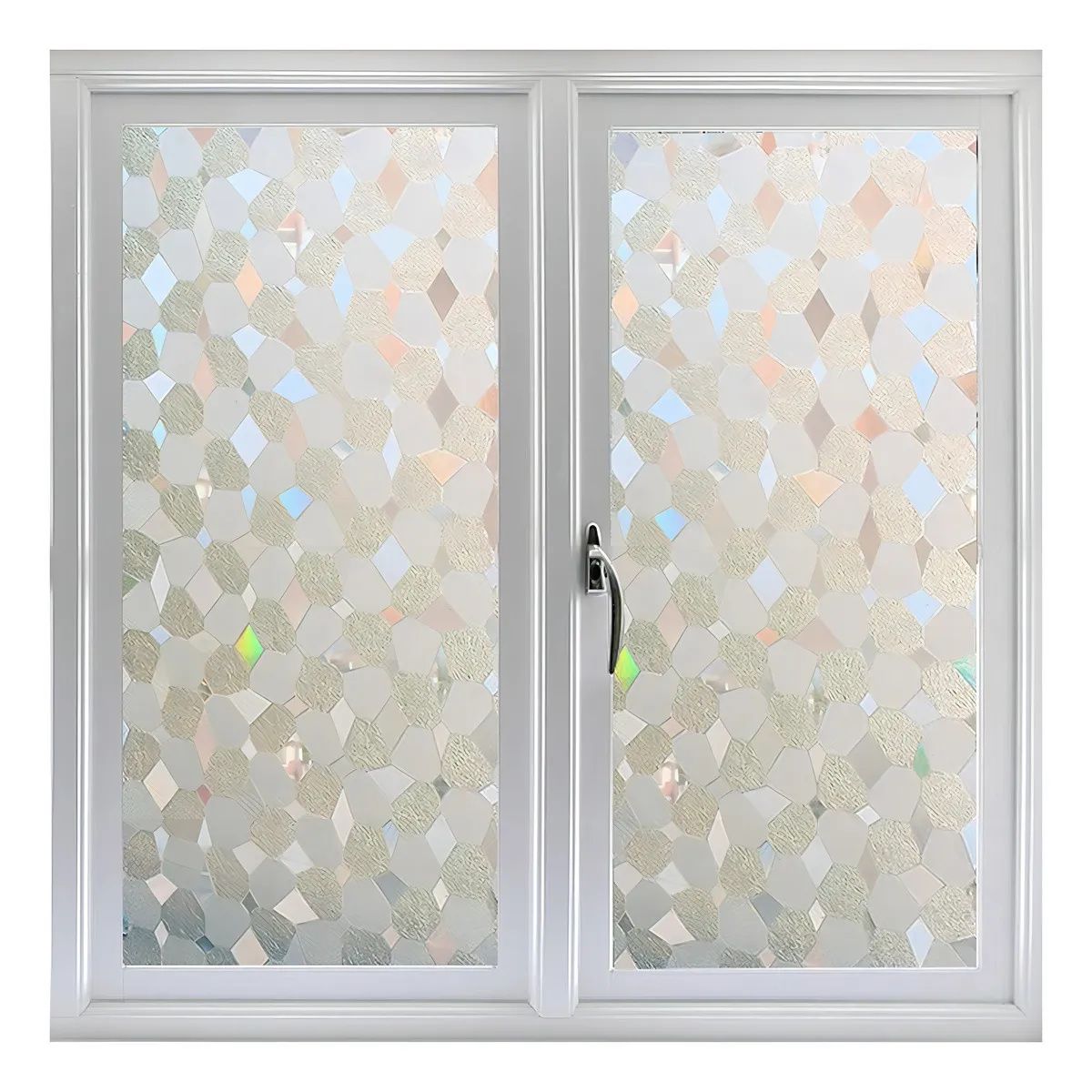 KUANGYE - Film Privacidad Vidrio Vinilo Decorativo Cocina 45cmx2m Prisma 3d