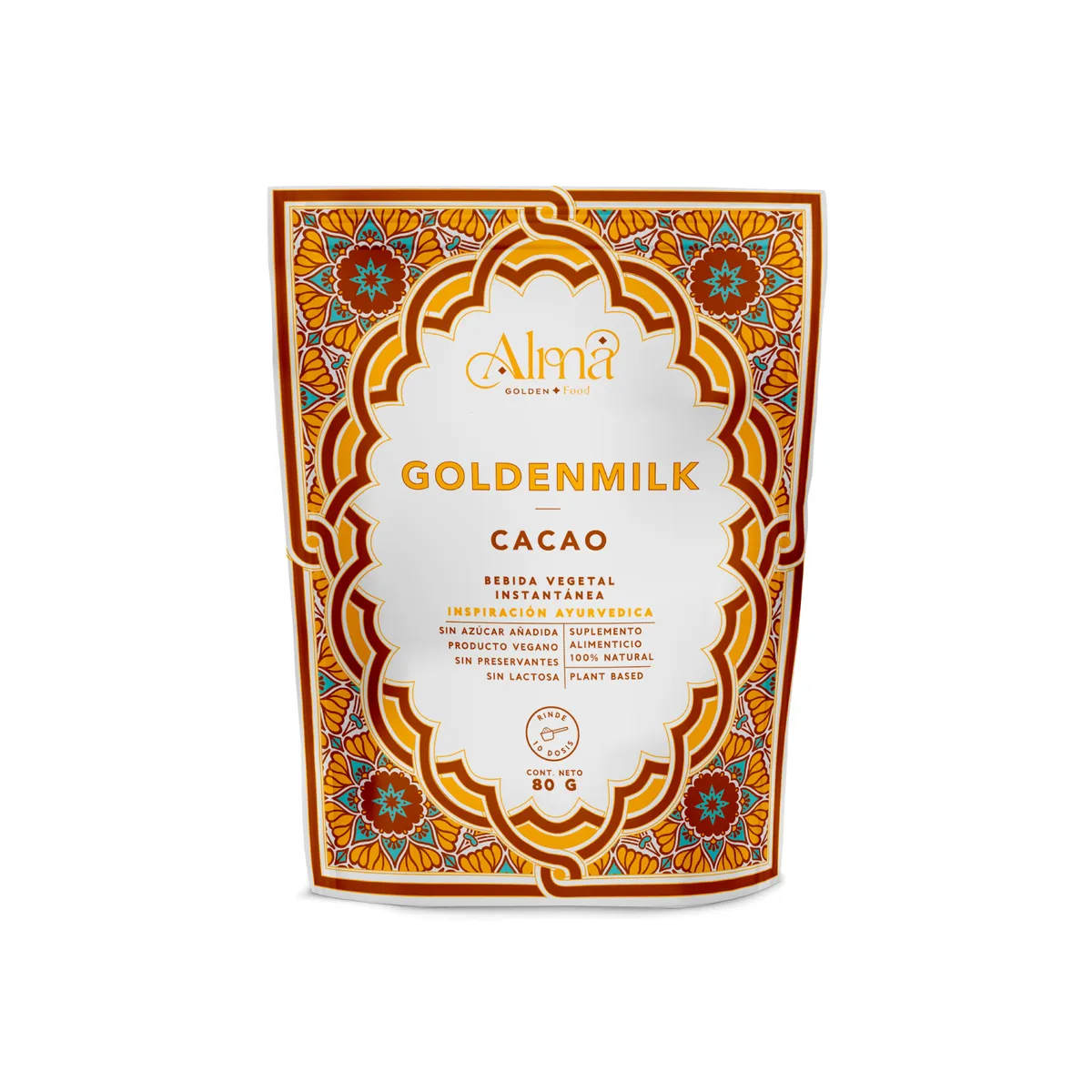 GENERICO - Pack x 2 Goldenmilk Cacao Dorada 80g Alma Golden Food