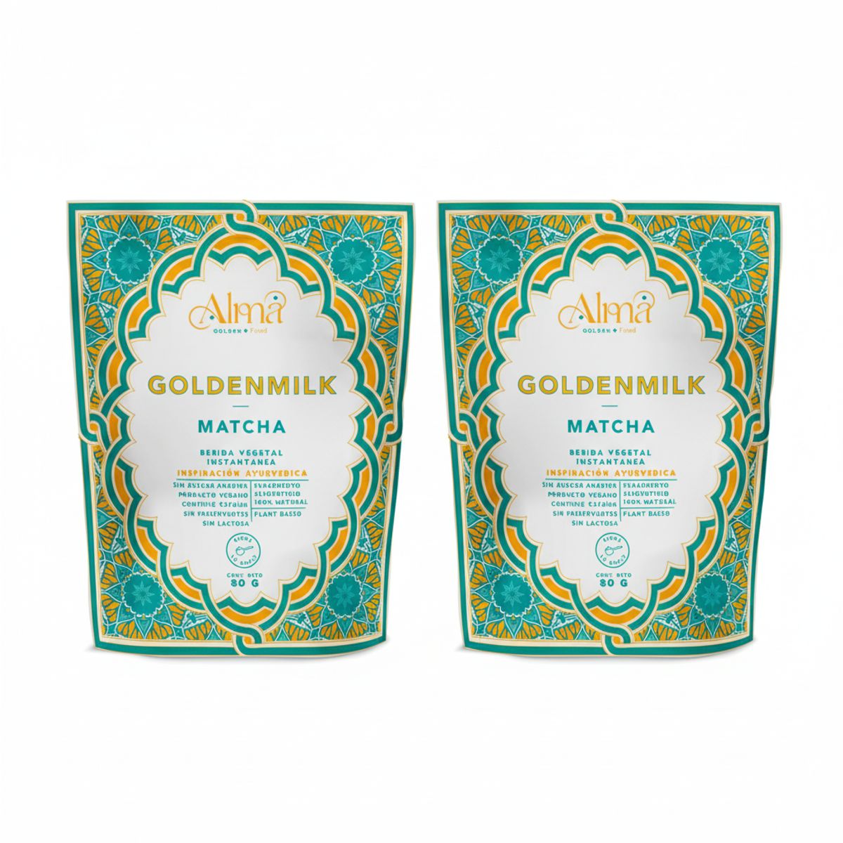 GENERICO - Pack x 2 Golden Milk Matcha Dorada 80g Alma Golden Food