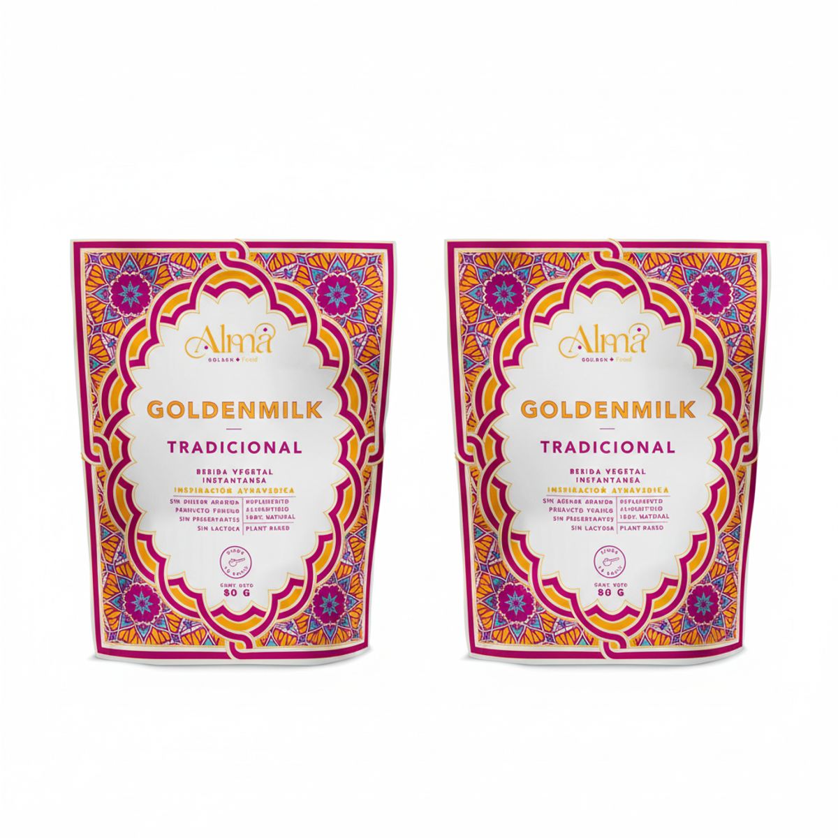 GENERICO - Pack x 2 Goldenmilk Tradicional Dorada 80g Alma Golden