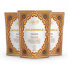 GENERICO - Pack x 3 Goldenmilk Cacao Dorada 240g Alma Golden Food