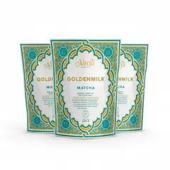 GENERICO - Pack X3 Leche Dorada Goldenmilk Matcha 240g Alma Golden Food