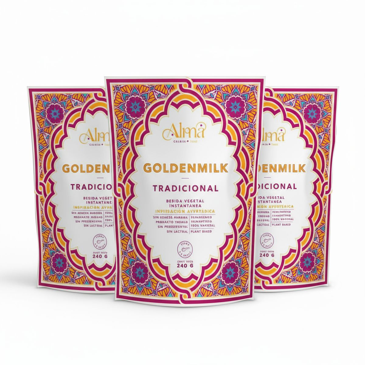 GENERICO - Pack x 3 Goldenmilk Tradicional 240g Alma Golden