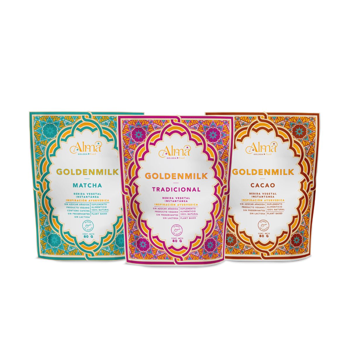 GENERICO - Pack x 6 Goldenmilk Dorada 80g Alma Golden Food