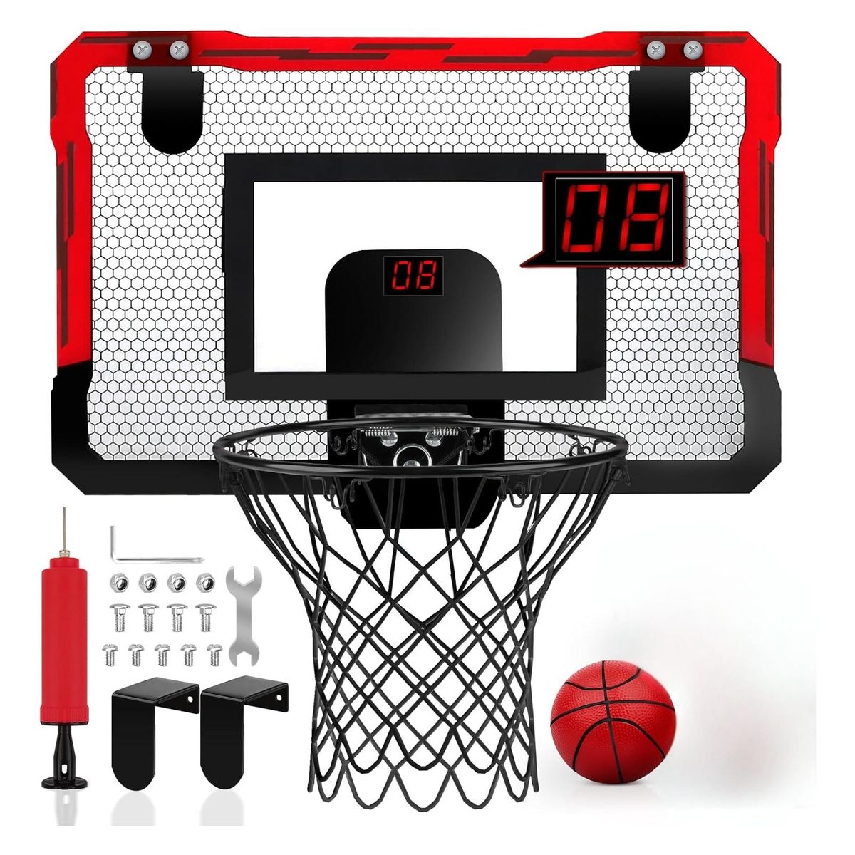 KINDA NICE - Juego Mini Basketball Cesta Canasta De Pared Con Marcador