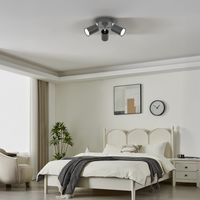 Foco Sobrepuesto Reciso Acero Negro DM140 GU10 x3 IP20 Cod74008