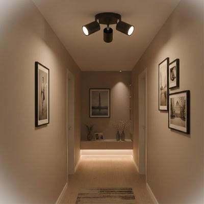 Imagen 2 del producto Foco Sobrepuesto Reciso Acero Negro DM140 GU10 x3 IP20 Cod74008