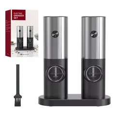 KINDA NICE - Molinillo Electrico Saleros Sal Pimienta Especia Con Luz Led