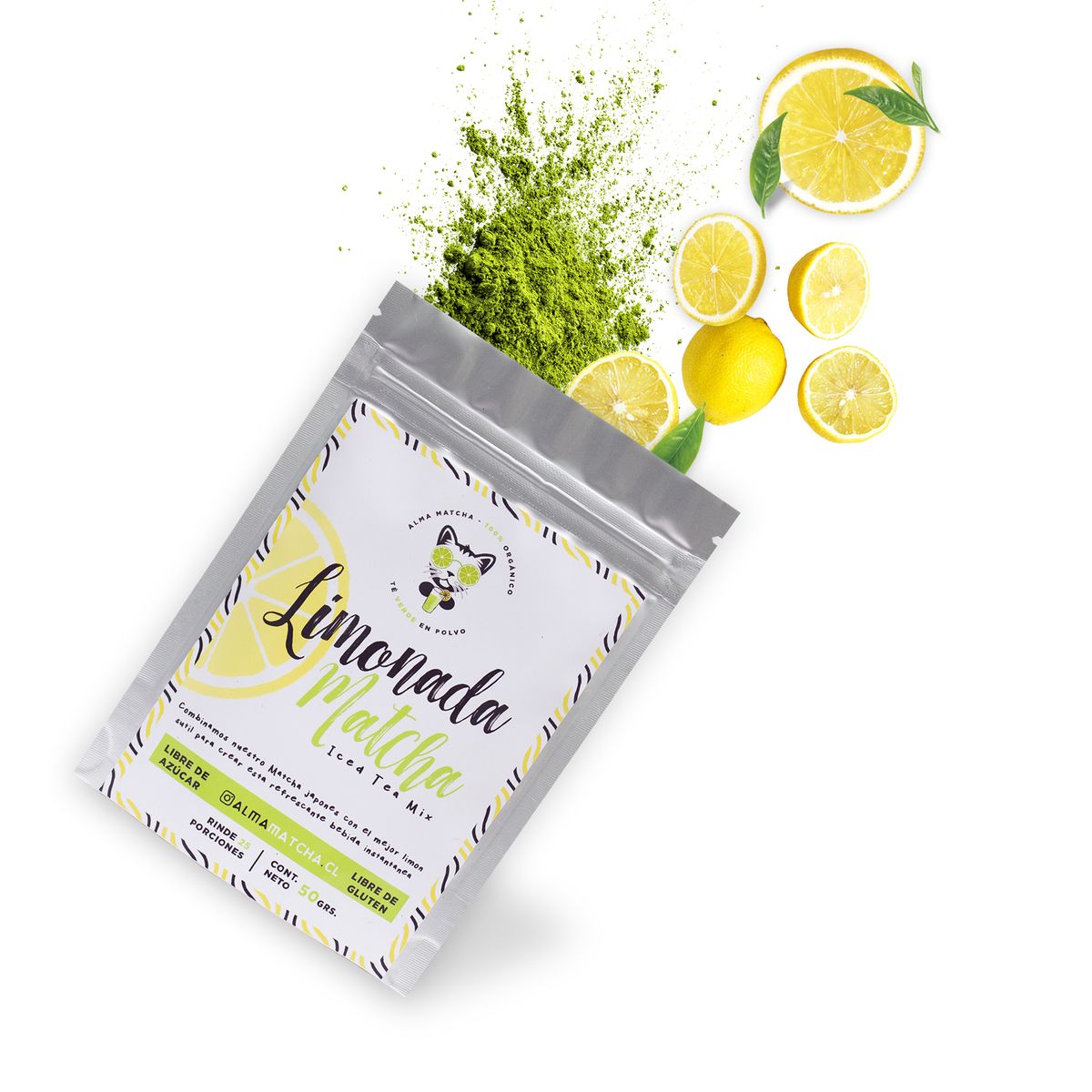 GENERICO - Pack x3 Bebida Limonada Organica Te Matcha 50g Alma Matcha