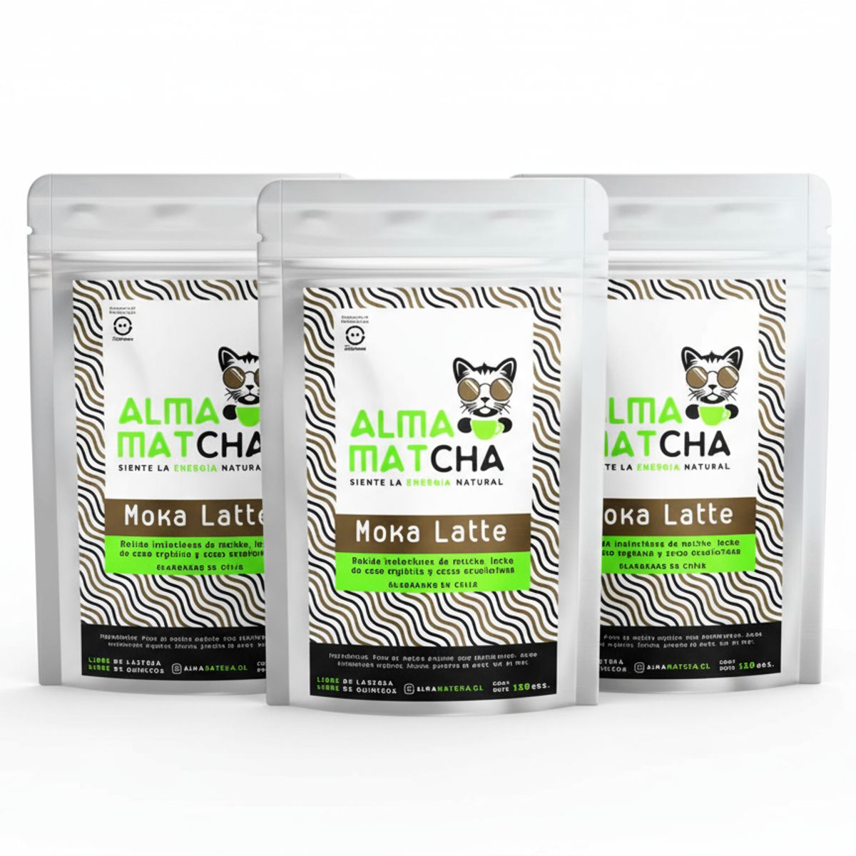 GENERICO - Pack X 3 Te Moka Matcha Latte Instantáneo 120g Alma Matcha
