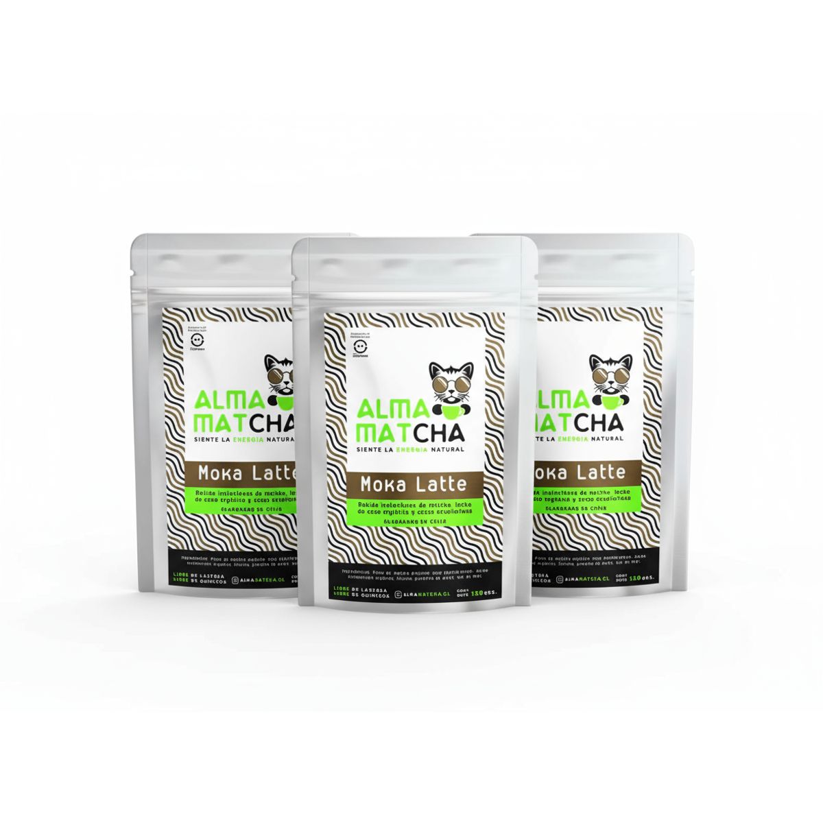 GENERICO - Pack X 3 Te Moka Matcha Latte Instantáneo 120g Alma Matcha