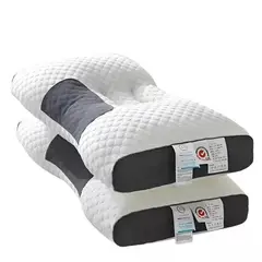 MUNDO MAGIA - Pack X2 Cojines Almohada Algodon Suave Hogar Color Blanco