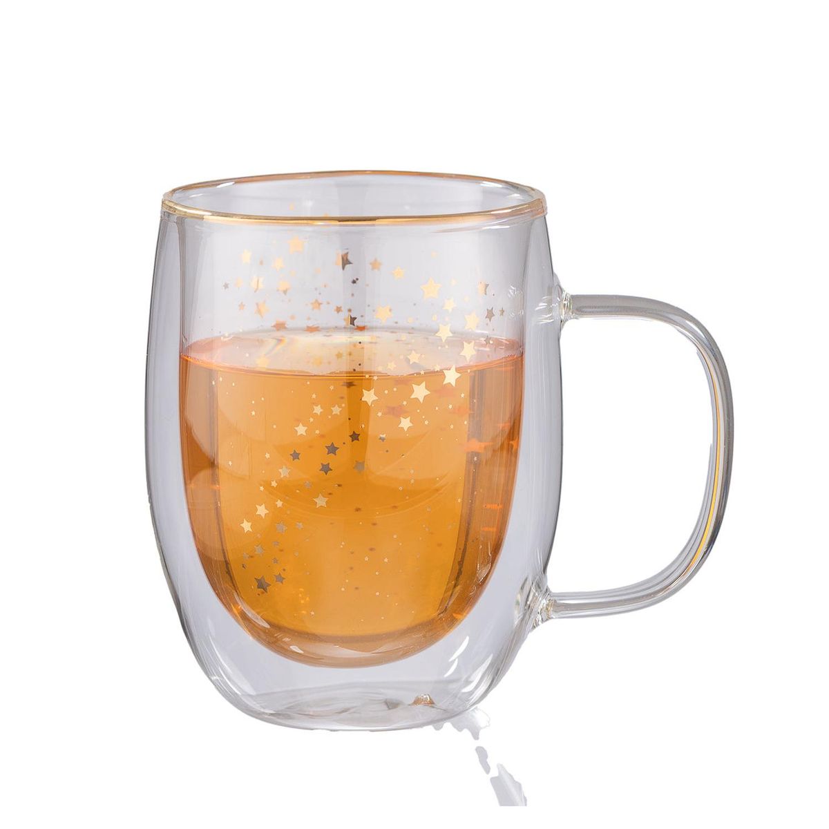 ADAGIO TEAS - Taza Doble Vidrio Star Splash 300 ml