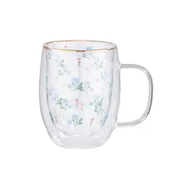 ADAGIO TEAS - Taza Doble Vidrio Little Flowers 300 ml