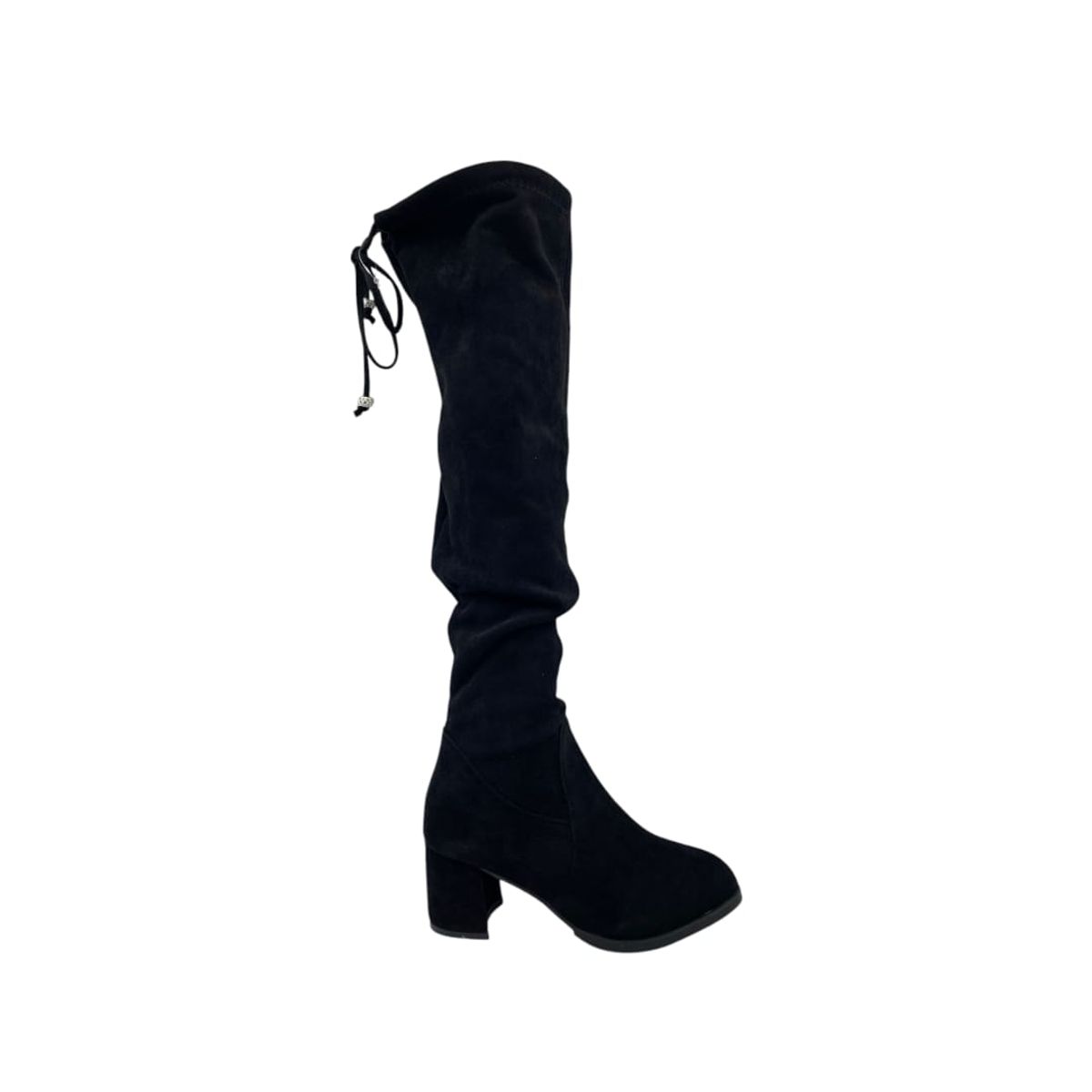 HERIEL - Bota Bucanera Negra Taco Mujer