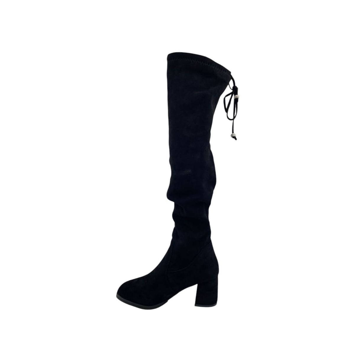 HERIEL - Bota Bucanera Negra Taco Mujer