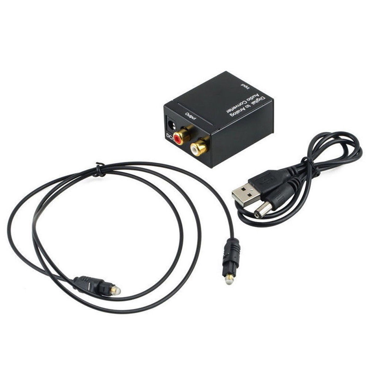 GENERICO - Convertidor Adaptador Audio Digital Optico A Analogico RCA