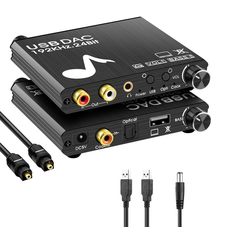 GENERICO Convertidor Audio Digital A Analogico Con Control de Bajo y Volumen