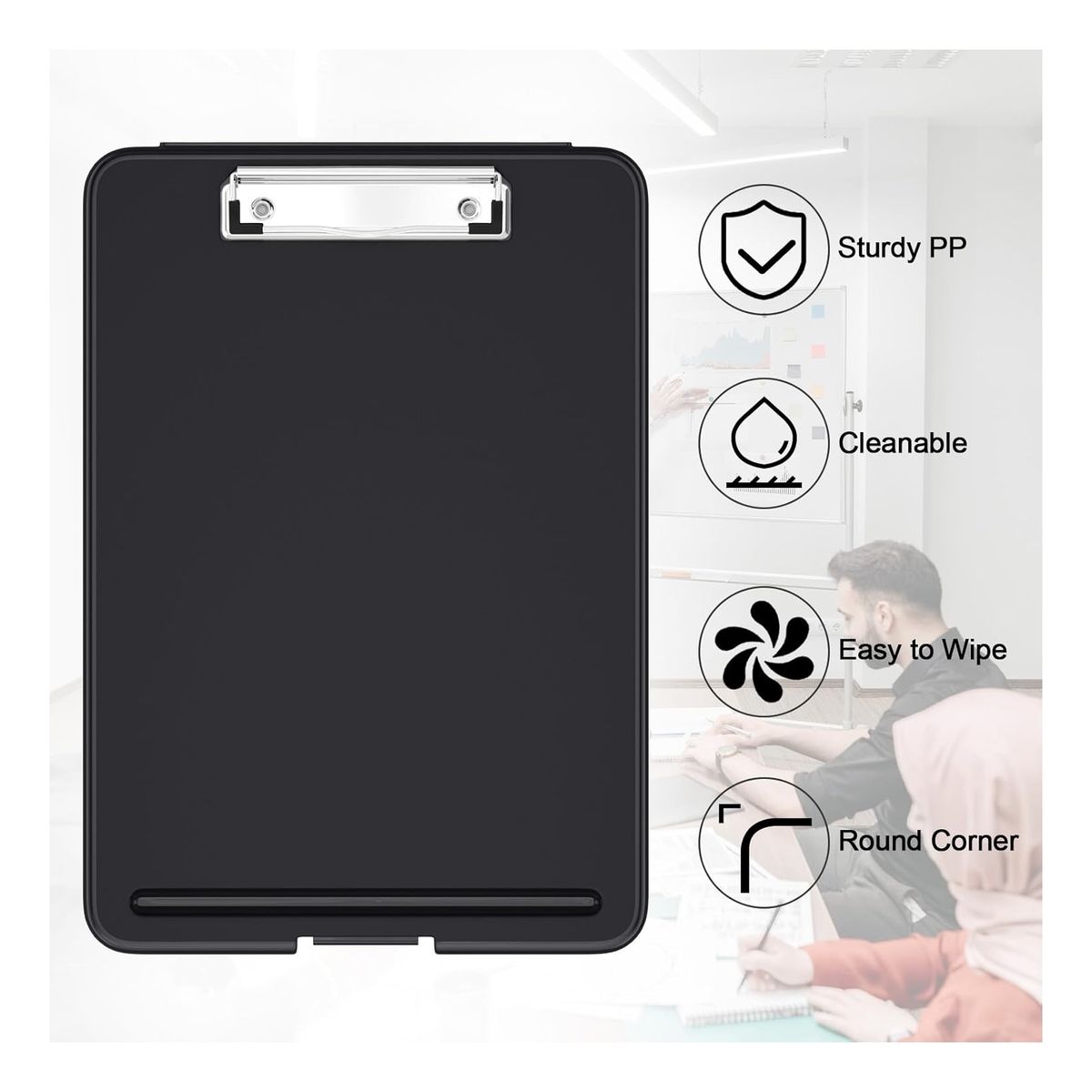 KINDA NICE - 2u Portapapeles Papeleta Almacena Papele Tabla Clip Carta