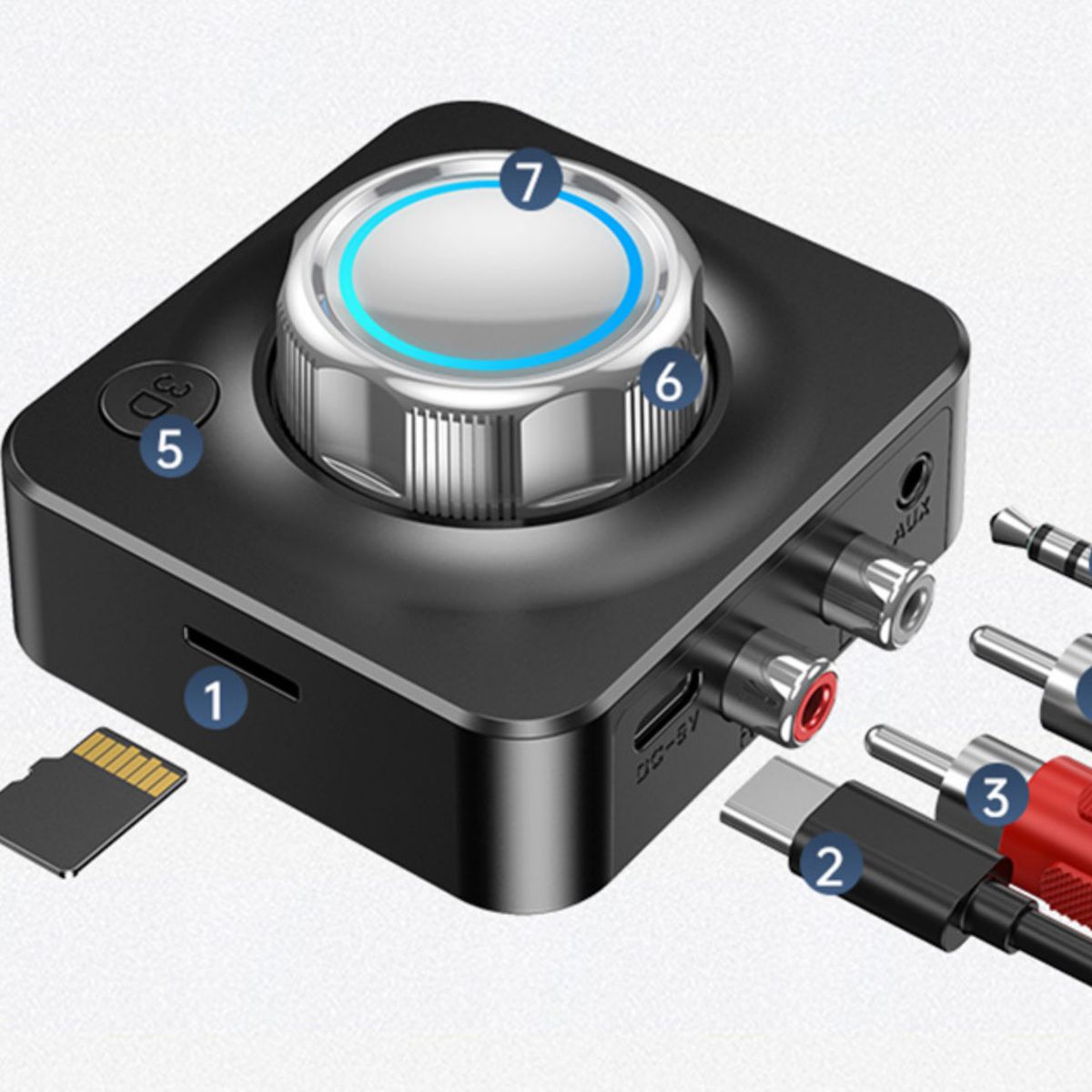 GENERICO - Receptor Audio Bluetooth Auto Speakers  Entrada Microsd