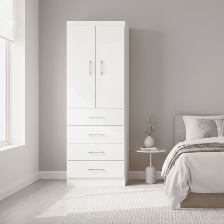 EXIT Closet 2 Puertas con 4 Cajones Blanco 62x182 cm | Falabella Chile