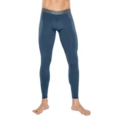 LEO - Calza deportiva en microfibra con mallas transpirables para hombre 033314 Azul