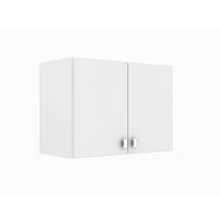 Repisa armario con puertas para pared blanco 45 x 63 x 31cm