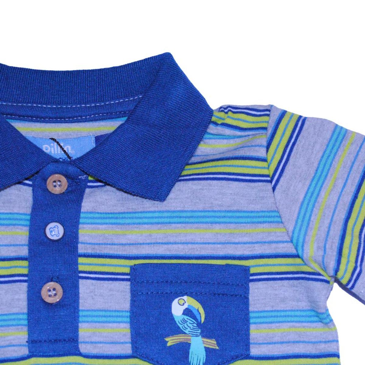 PILLIN - Polera Bebe Niño Gris claro Pillin