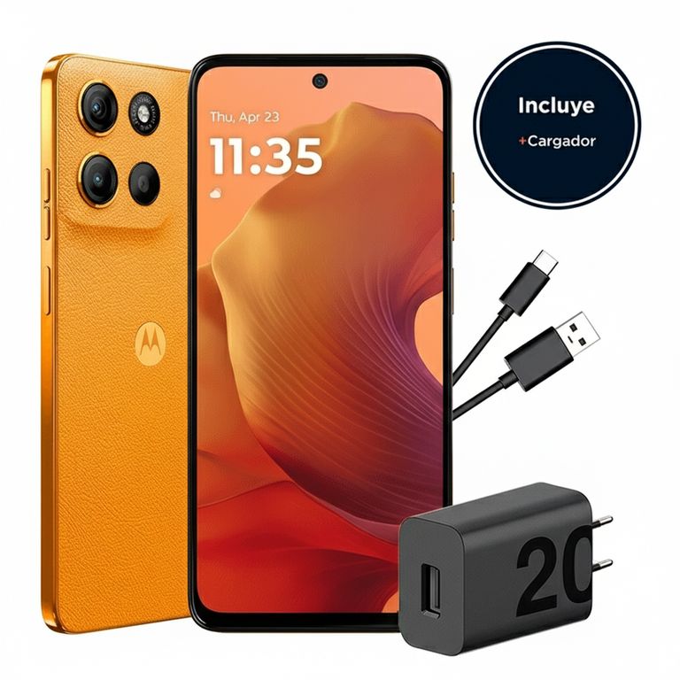 Moto G15 4GB RAM 128GB Batería 5200 mah Naranjo