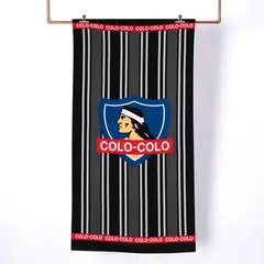 MASHINI - Toalla De Playa Colo Colo Grises Equipo 140x70 Cm Microfibra