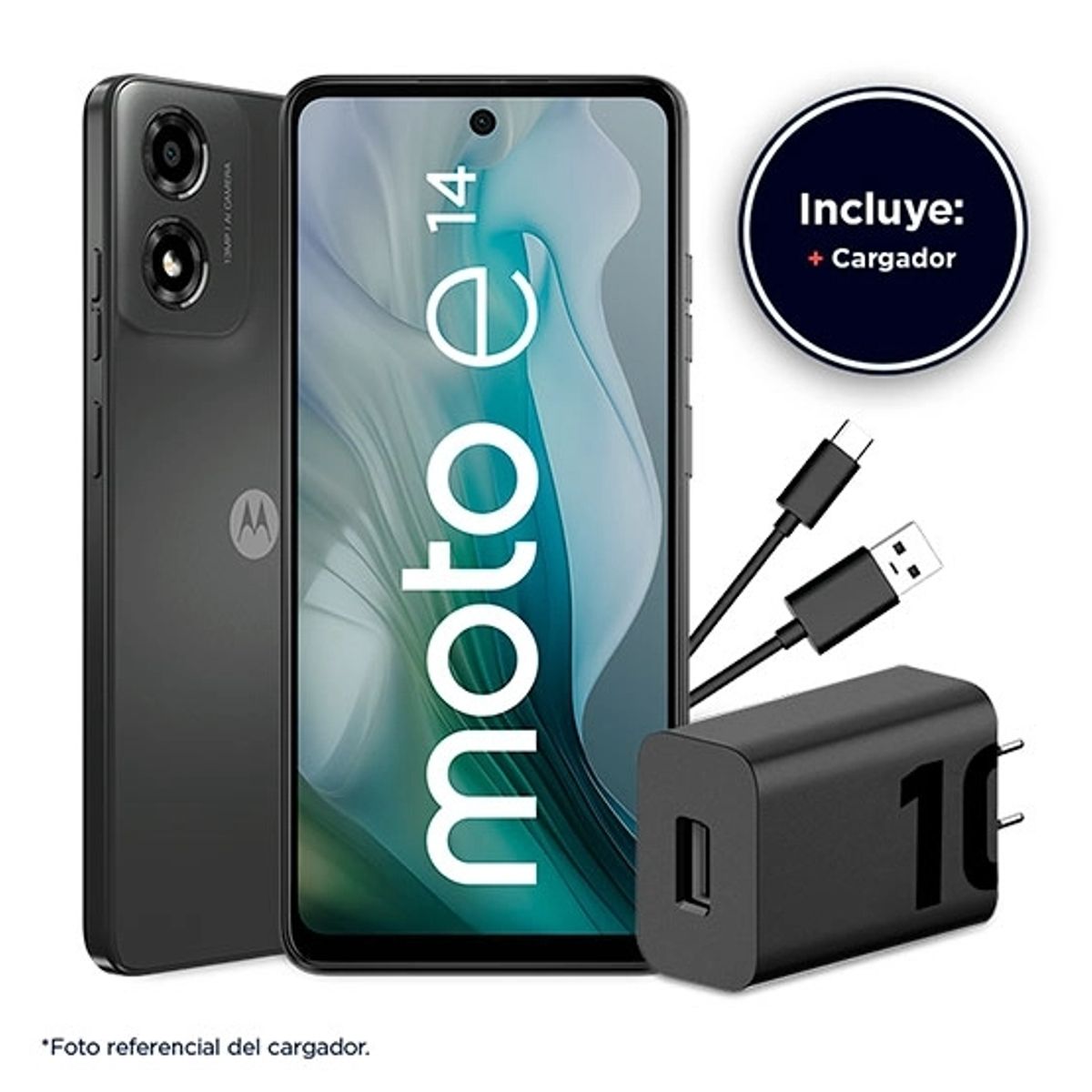 MOTOROLA - Motorola Moto E14 2GB RAM 64GB Gris Pantalla 66 90Hz  Dolby Atmos  Batería 5000mah