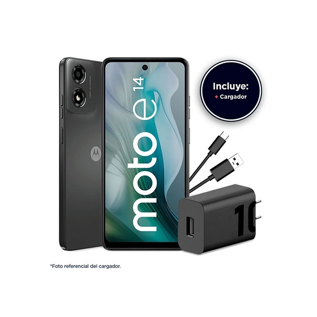 MOTOROLA - Motorola Moto E14 2GB RAM 64GB Gris Pantalla 66 90Hz  Dolby Atmos  Batería 5000mah