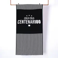 MASHINI - Toalla De Playa Black Hite 140x70 Cm Microfibra