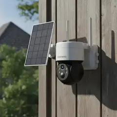DAEWOO - Camara Ip full HD Seguridad Ext C/panel Solar, Audio, Vis Noc 13m, Di-sc43s