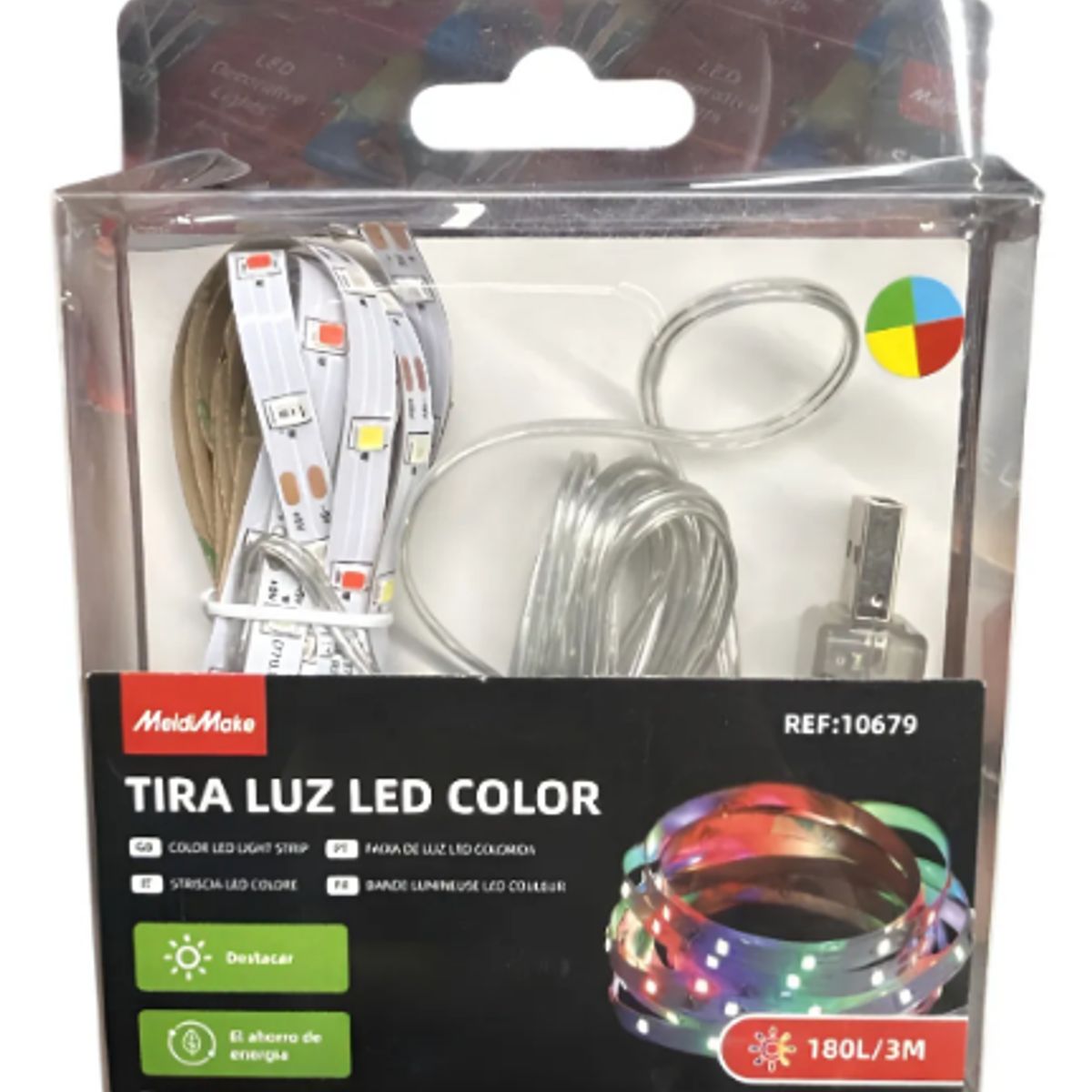 GENERICO - Tira Luz Led Usb Multicolor Luces Led 180l3m