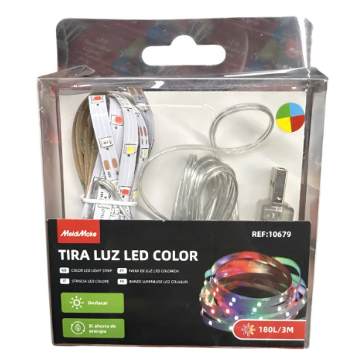 GENERICO - Tira Luz Led Usb Multicolor Luces Led 180l3m