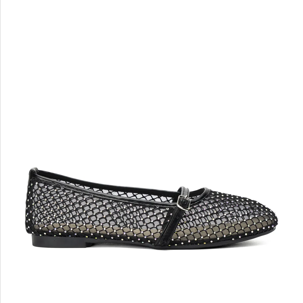 CHINITOWN - Ballerina Mujer Negro Brillo Chinitown