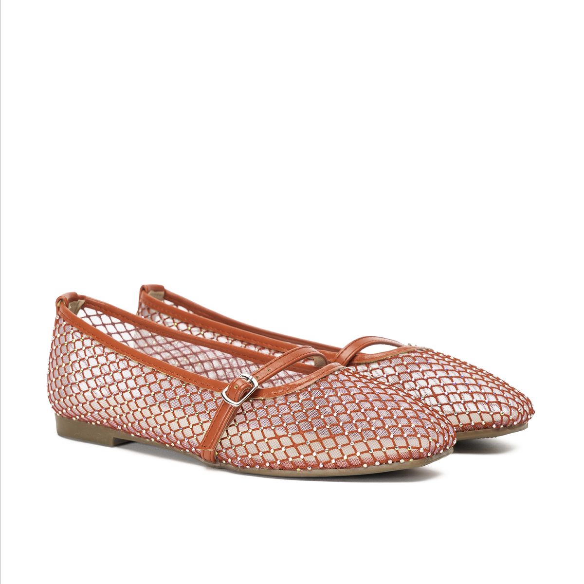 CHINITOWN - Ballerina Mujer Rojo Brillo Chinitown