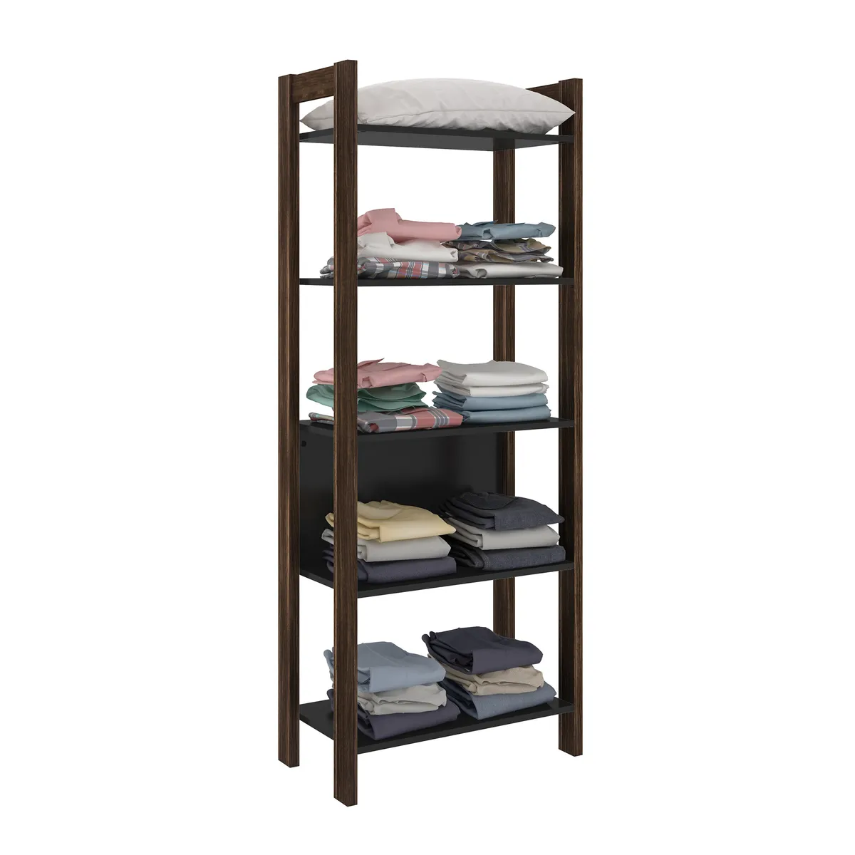 TECNOMOBILI - Estante 5 Niveles 65x165.5x35 cm Nogal