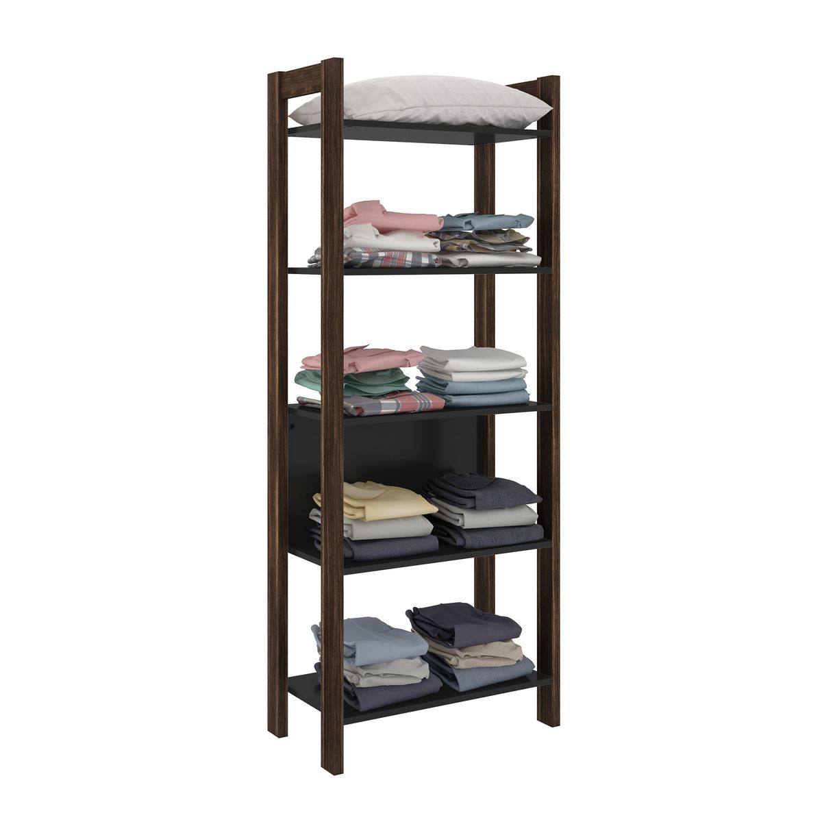 TECNOMOBILI - Estante 5 Niveles 65x165.5x35 cm Nogal