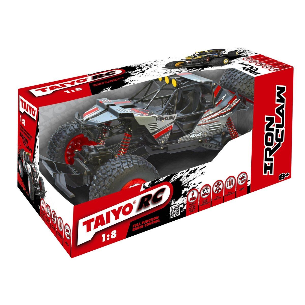 ANSALDO - Buggy Radio Controlado Iron Claw 4Wd 1:8 Con Batería Litio