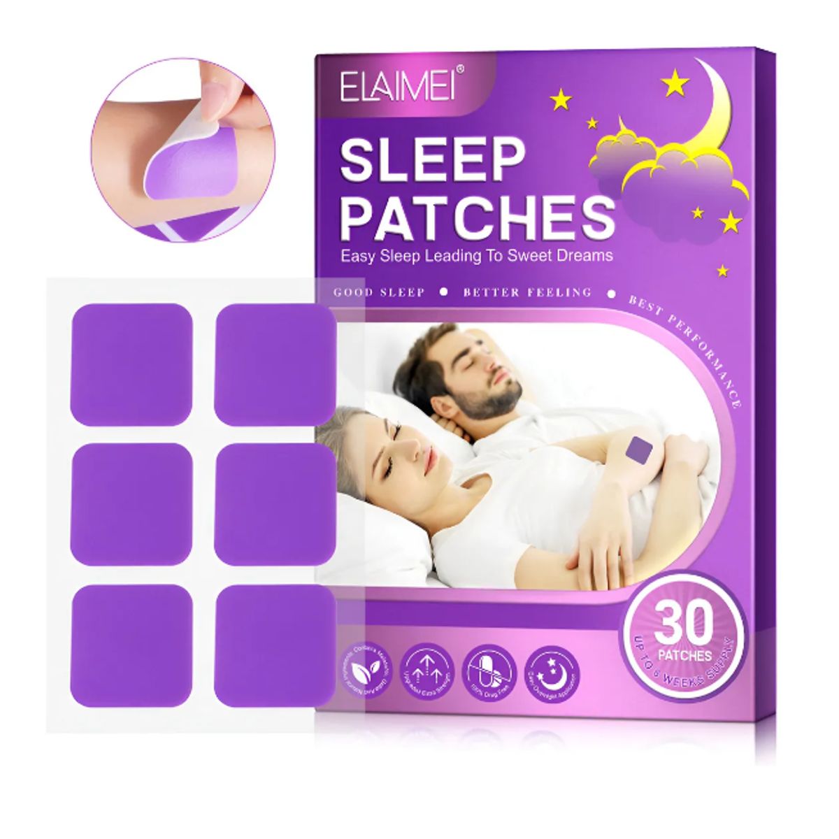 GENERICO - Parches Corporales Para Dormir Ayuda A Un Buen Sueño Fragancia Neutra