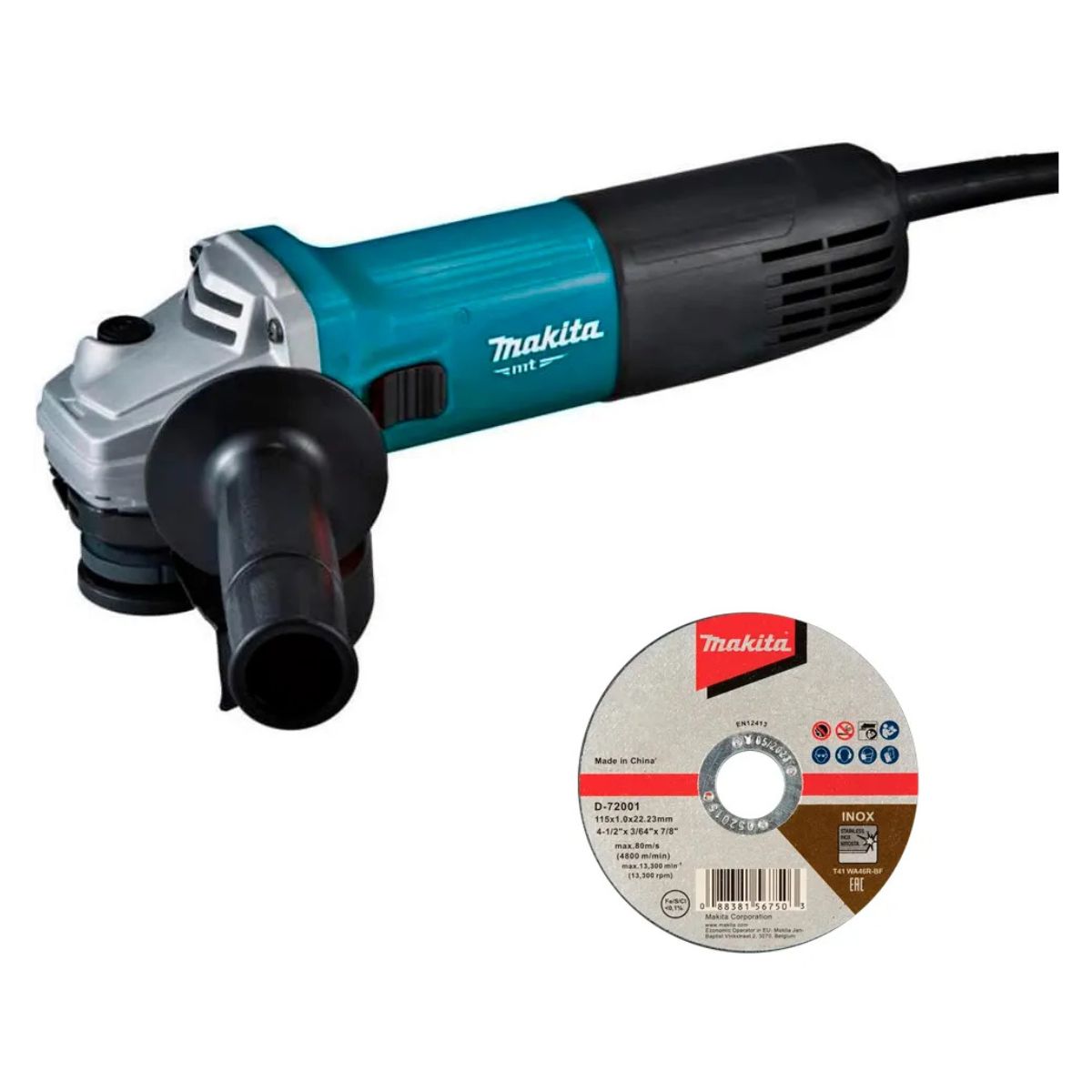 MAKITA - Esmeril Angular 41/2  850w M9510b Makita + Disco De Corte