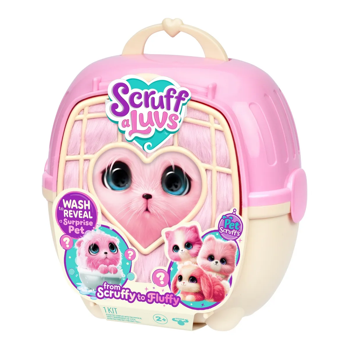 ANSALDO - Peluche Rescatame Casita Y Acc Scruff A Luvs - Gato Rosado