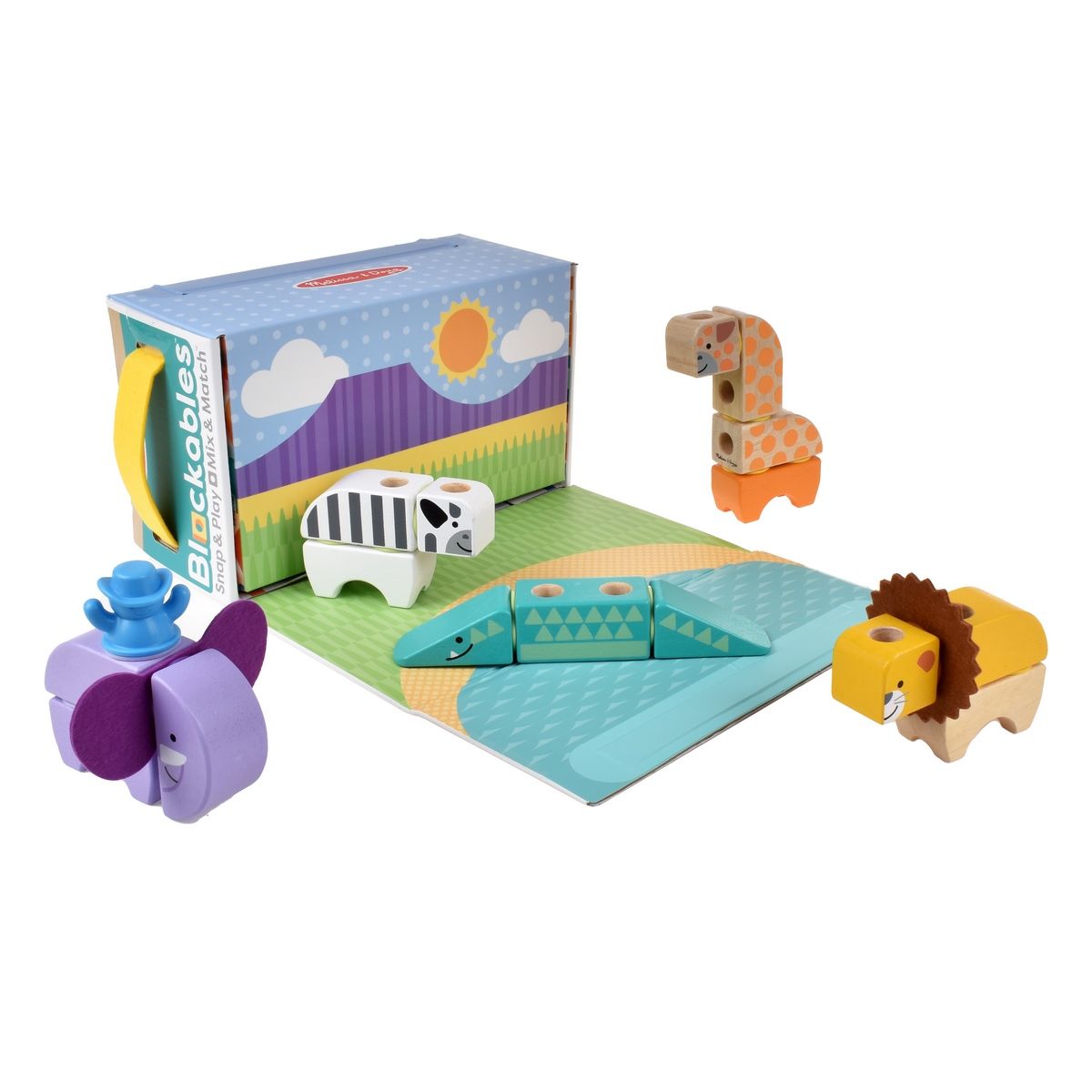 MELISSA & DOUG - Set De Bloques Animales Sel Safari Melissa And Doug