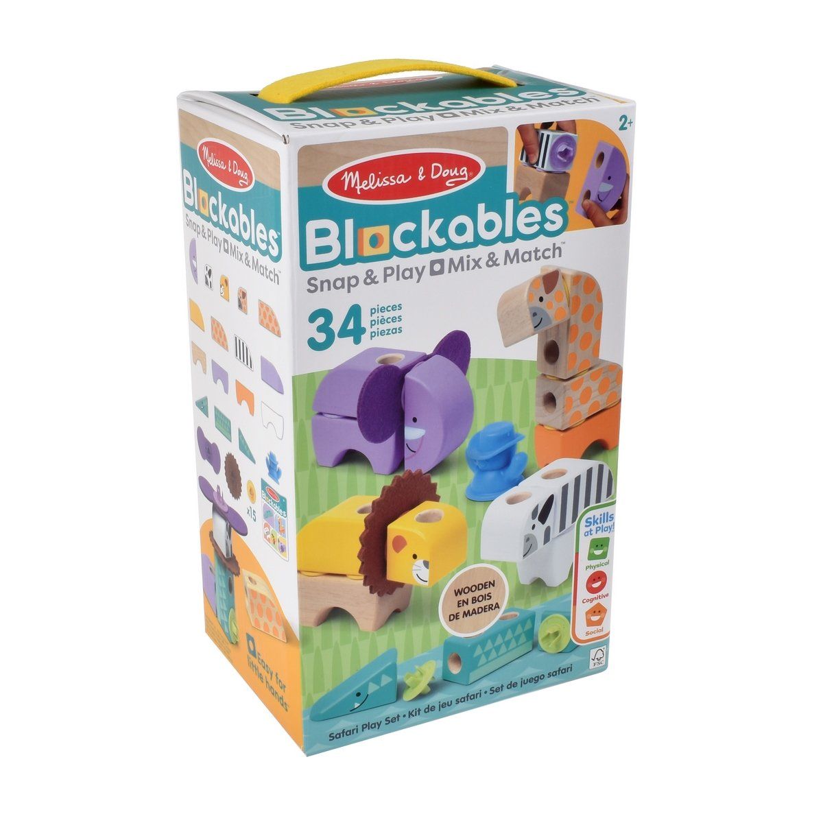MELISSA & DOUG - Set De Bloques Animales Sel Safari Melissa And Doug
